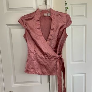Y2k Asian inspired vintage wrap top